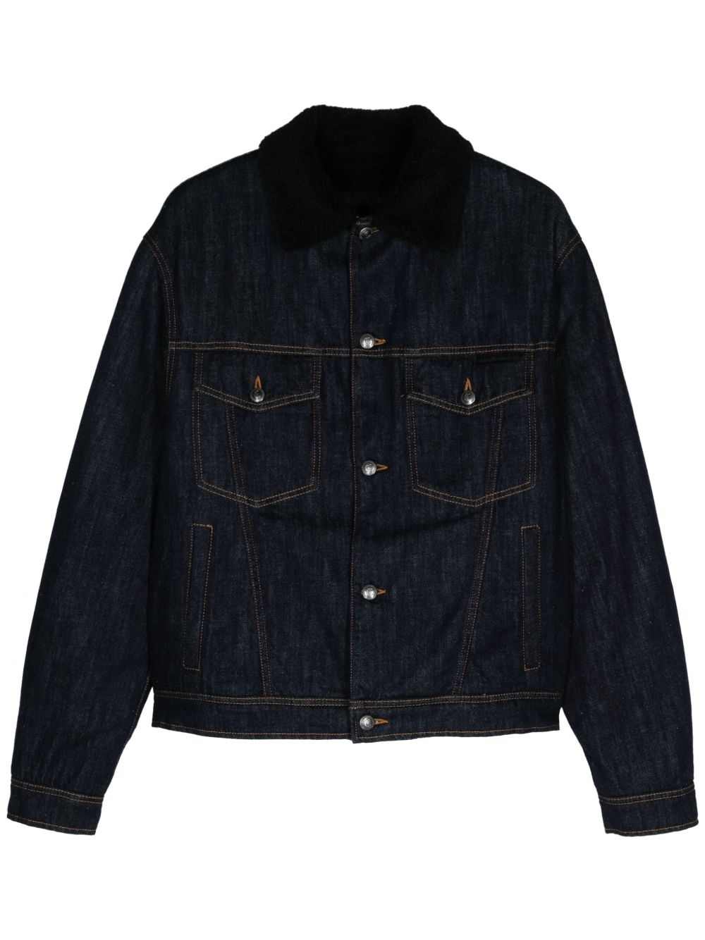 Just Cavalli logo字母牛仔夹克 - 蓝色