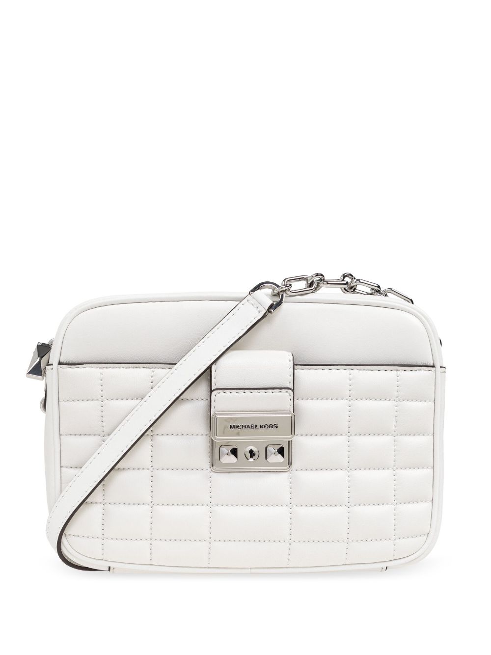 Michael Michael Kors Tribeca 皮质斜挎包 - 白色