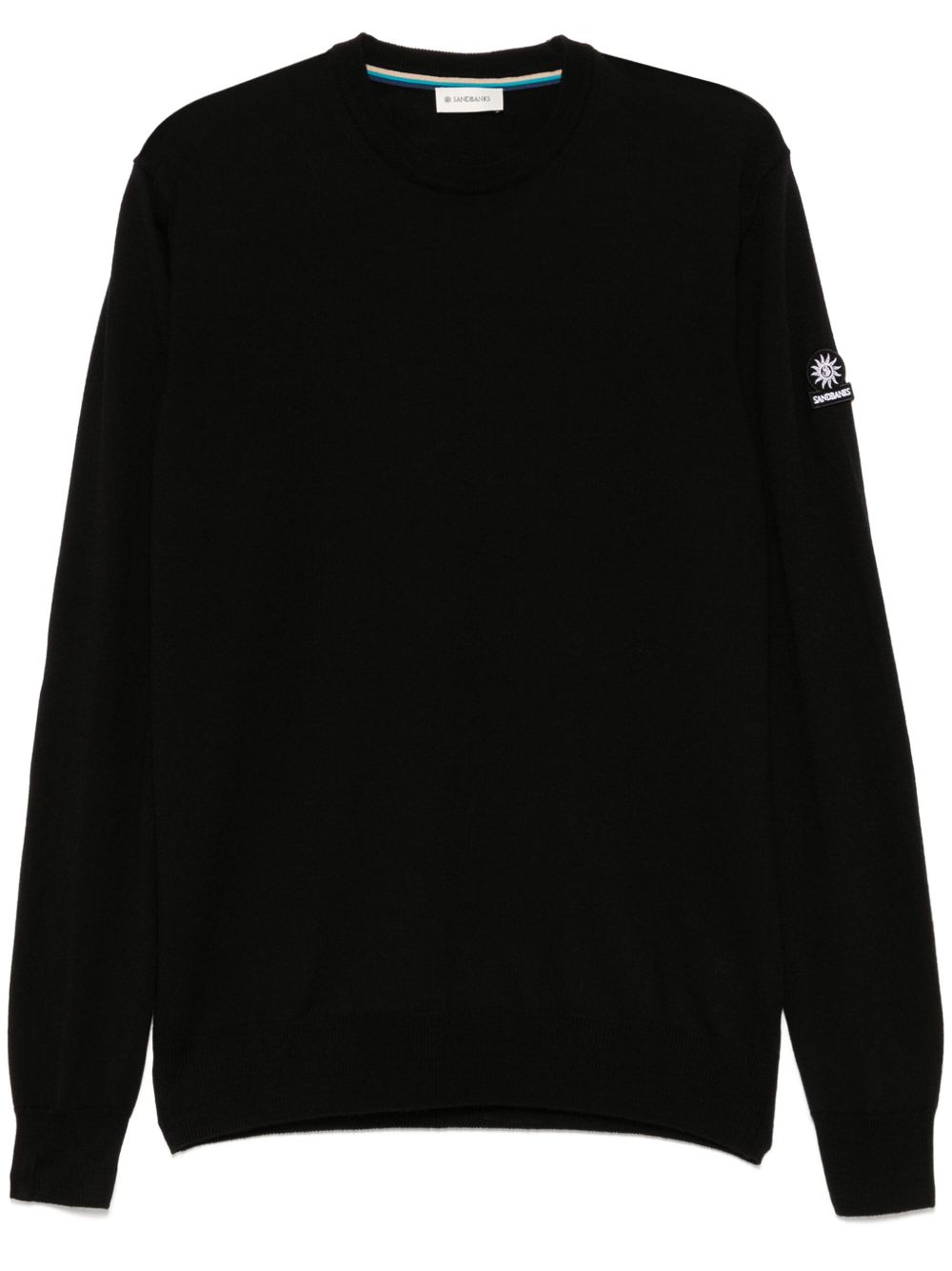 SANDBANKS crew-neck merino wool sweater - 黑色