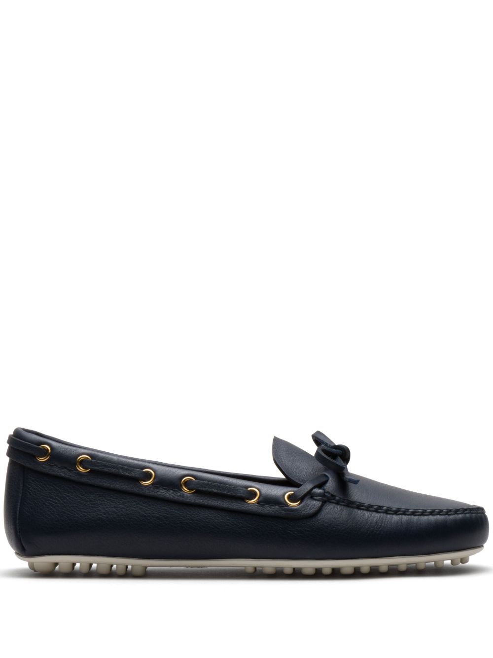 Car Shoe 皮质帆船鞋 - 蓝色