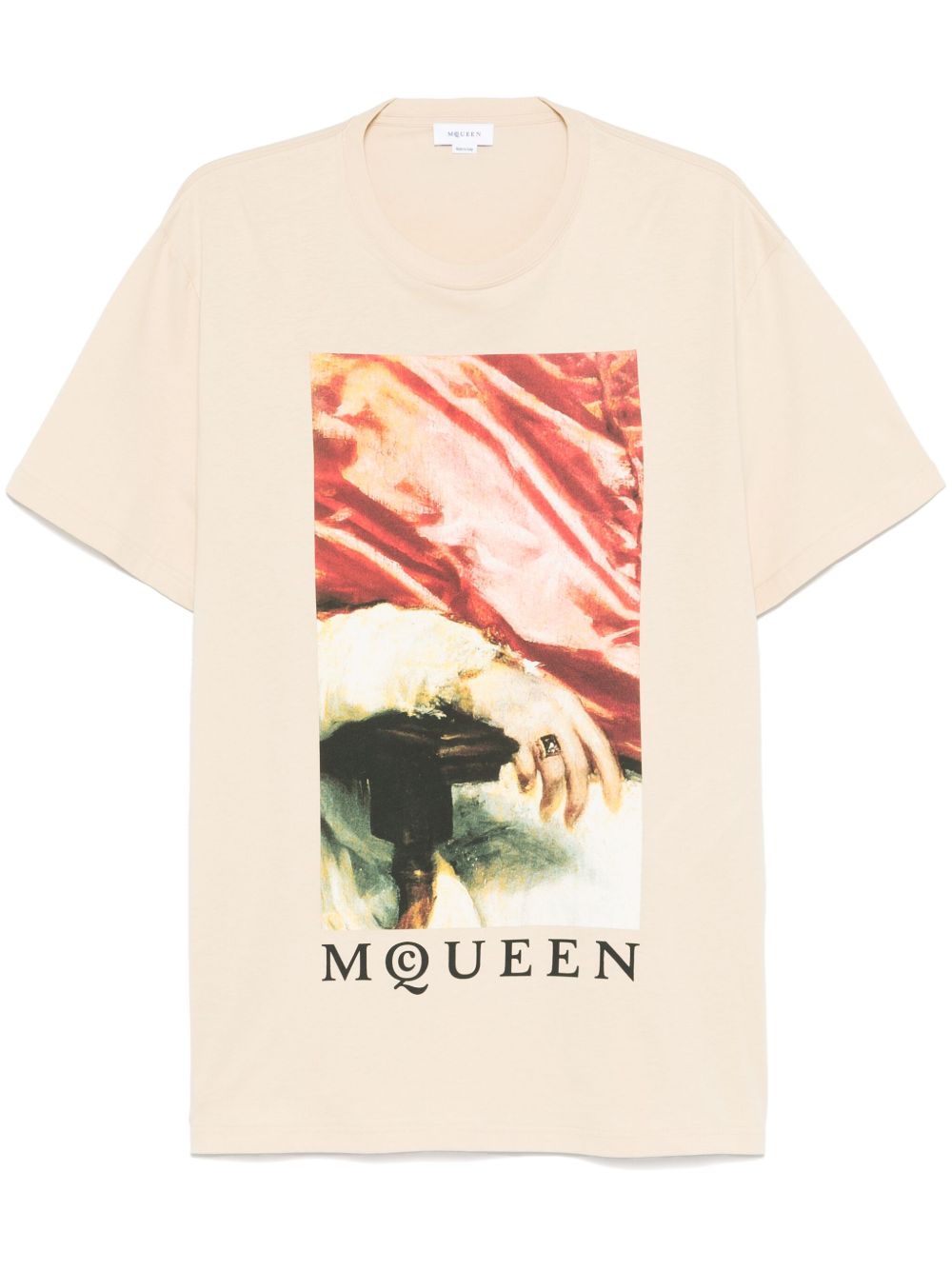 Alexander McQueen 绘画印花T恤 - 中性色