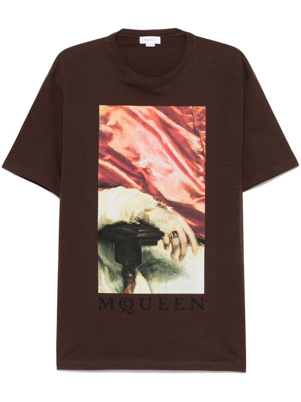 Alexander McQueen graphic-print T-shirt - 褐色