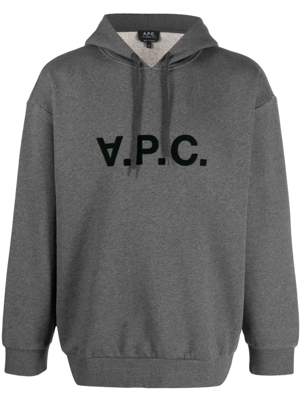 A.P.C. Milo logo印花抽绳连帽衫 - 灰色