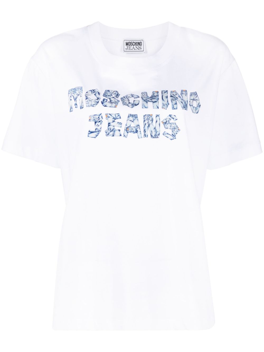 MOSCHINO JEANS jeans logo印花T恤 - 白色