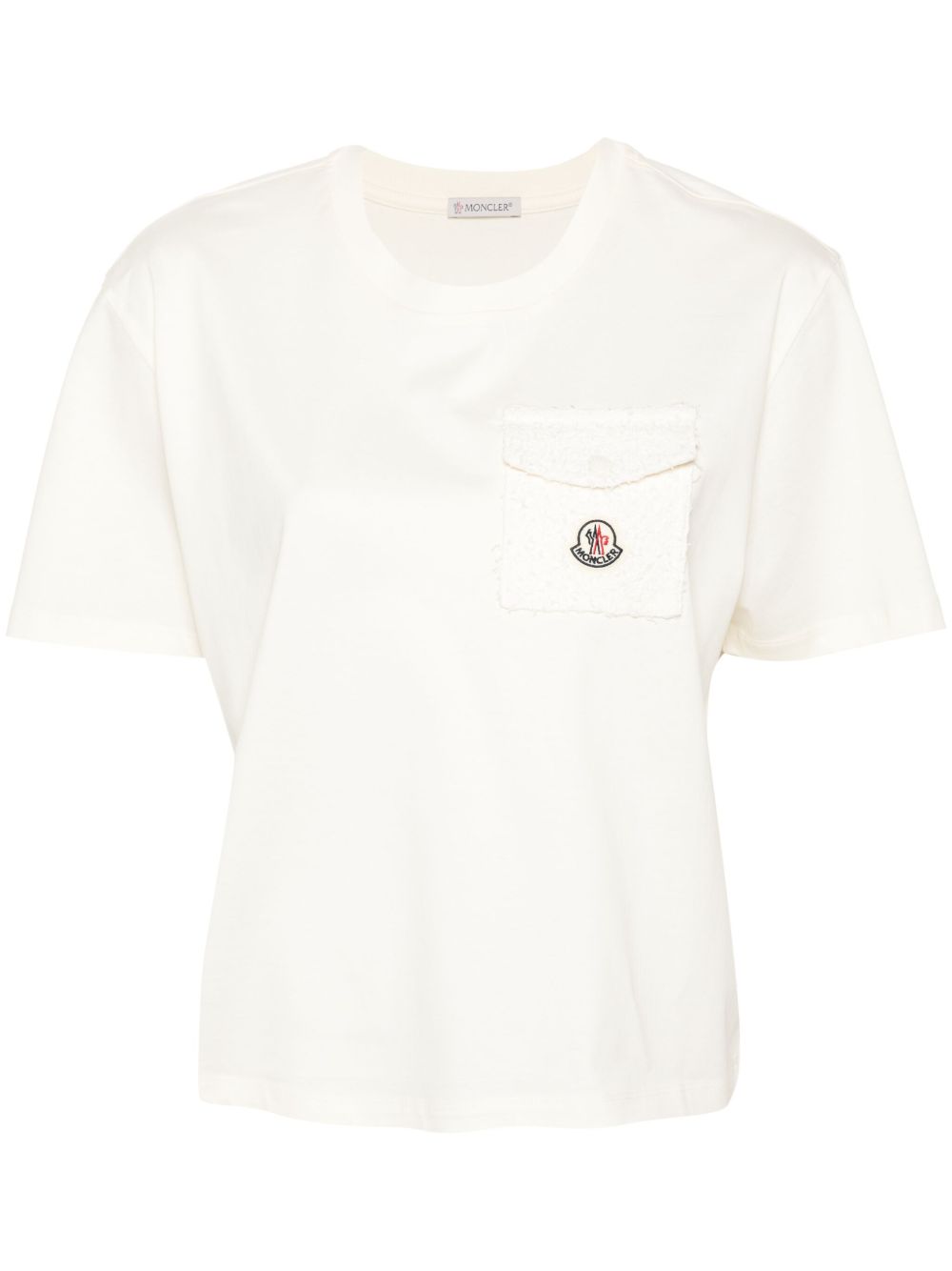 Moncler 粗花呢口袋细节T恤 - 中性色