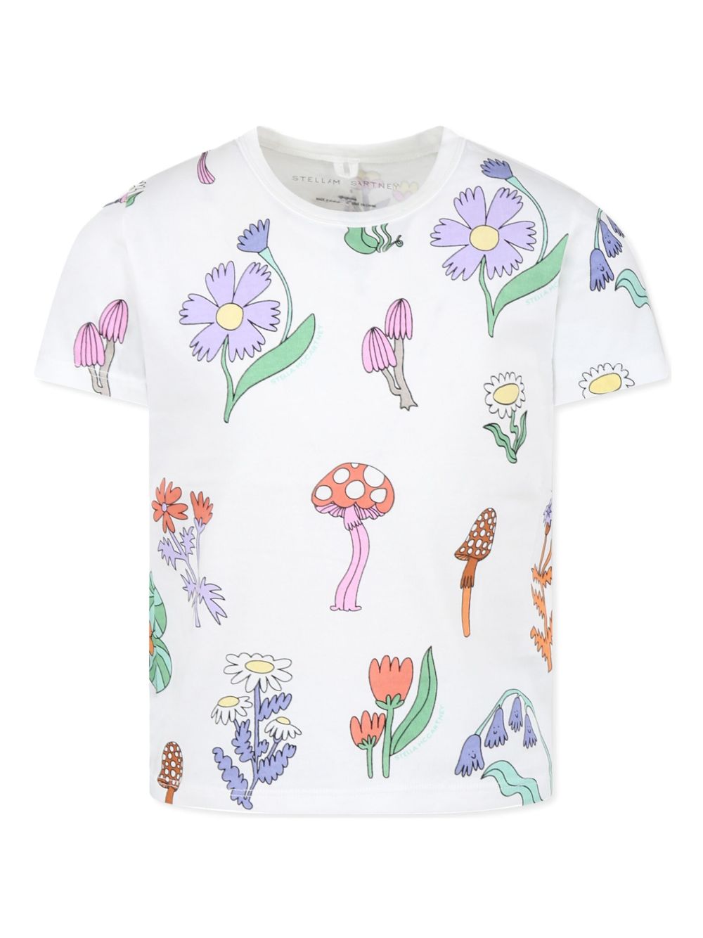 Stella McCartney Kids 插画风印花T恤 - 白色