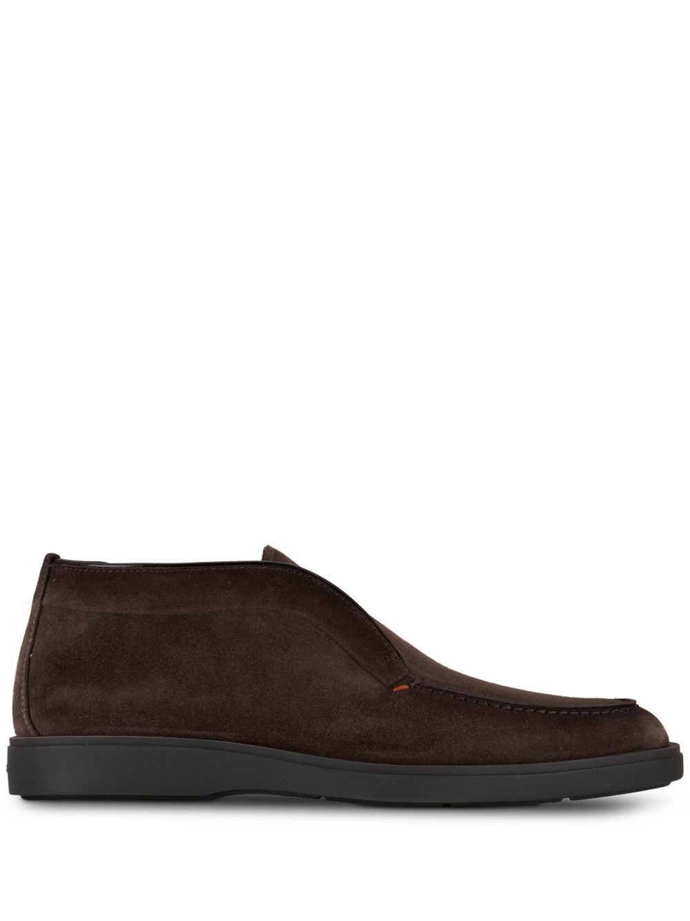 Santoni Dragon 绒面皮乐福鞋 - 褐色