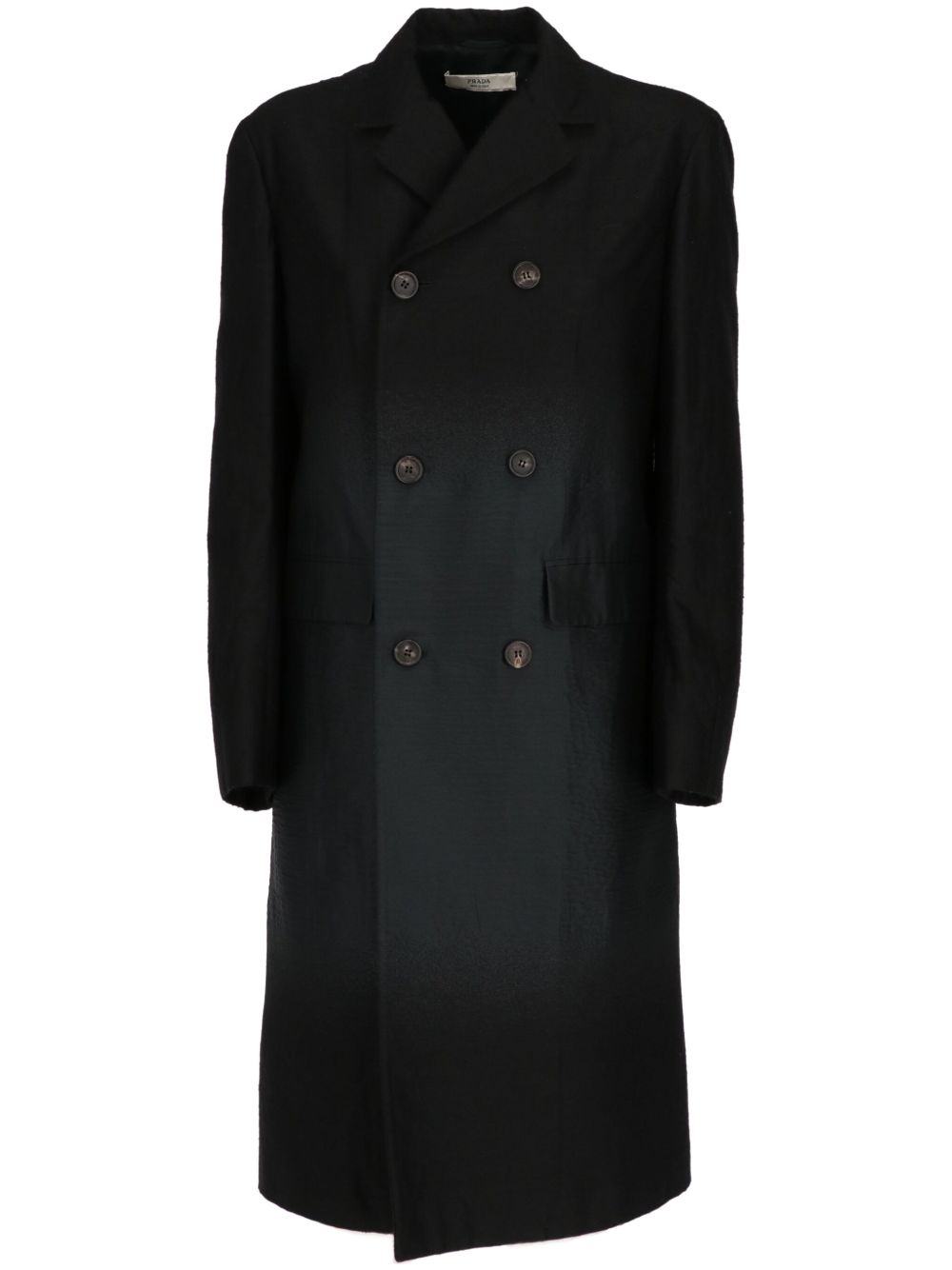 Prada Pre-Owned 双排扣外套（2010年代典藏款） - 黑色
