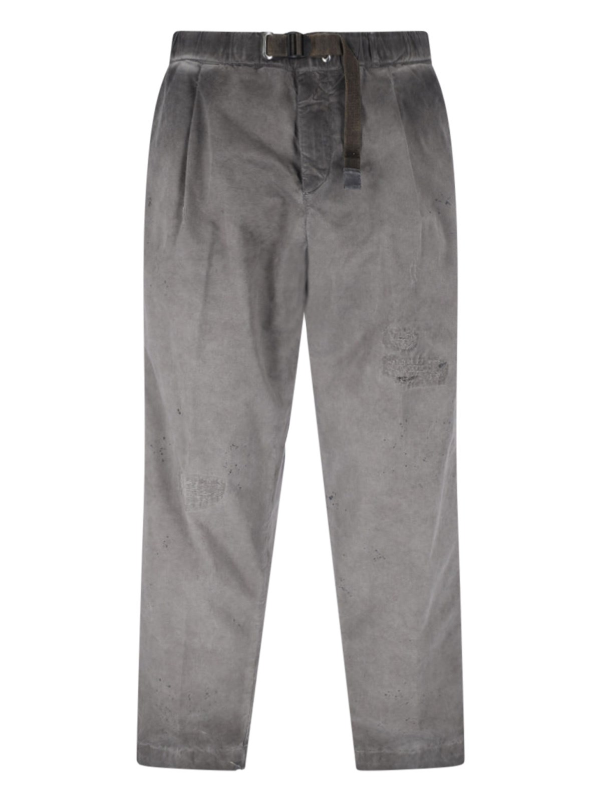 White Sand Straight Pants With Belt