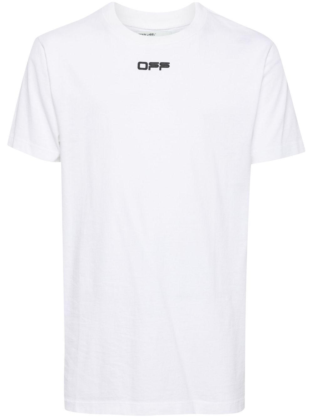 Off-White logo印花棉T恤 - 白色