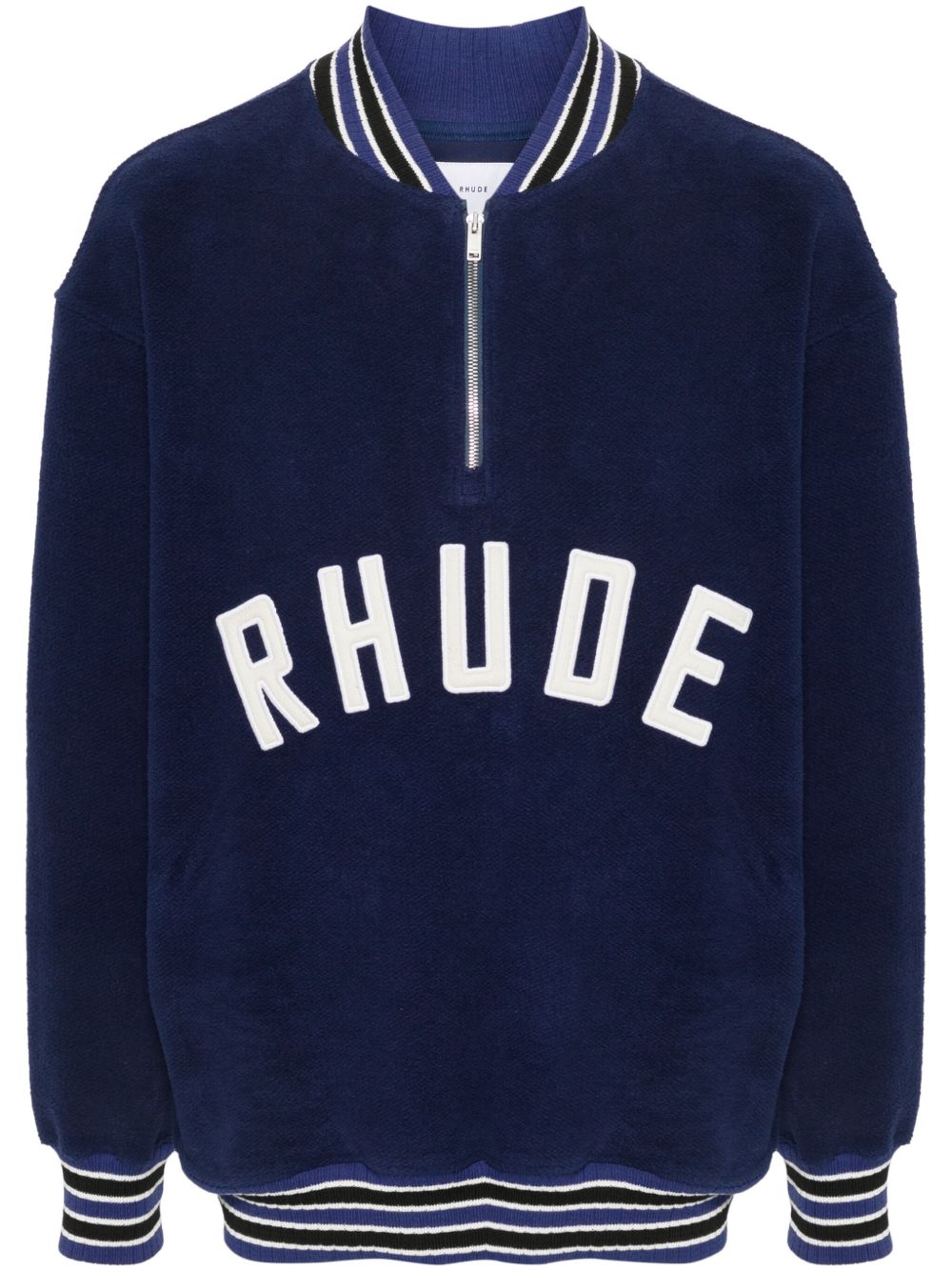 RHUDE 标贴拉链卫衣 - 蓝色