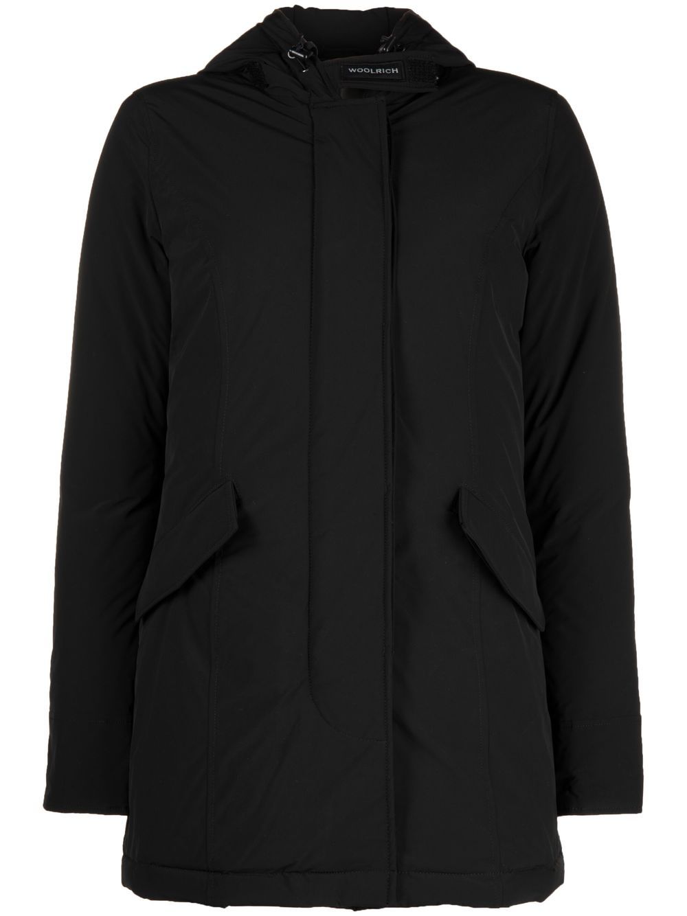 Woolrich 连帽填充夹克 - 黑色