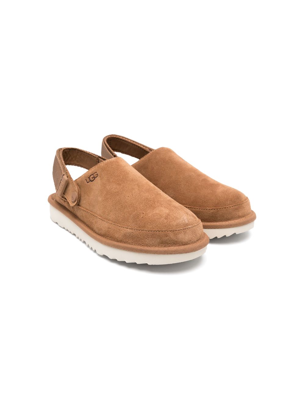UGG Kids Goldenstar 绒面皮木屐凉鞋 - 褐色