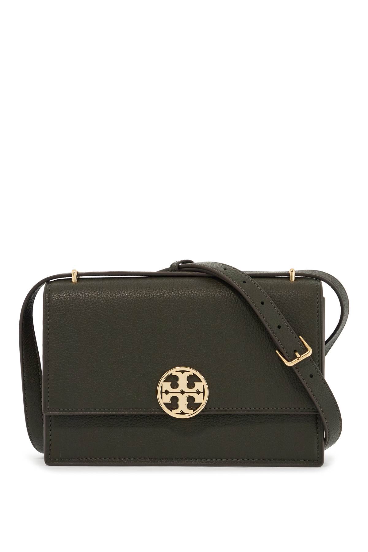 Tory Burch Miller 绿色皮革斜挎包
