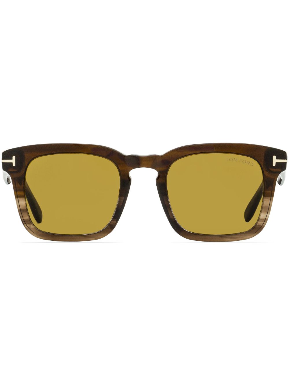 TOM FORD Eyewear Dax 方框太阳眼镜 - 褐色