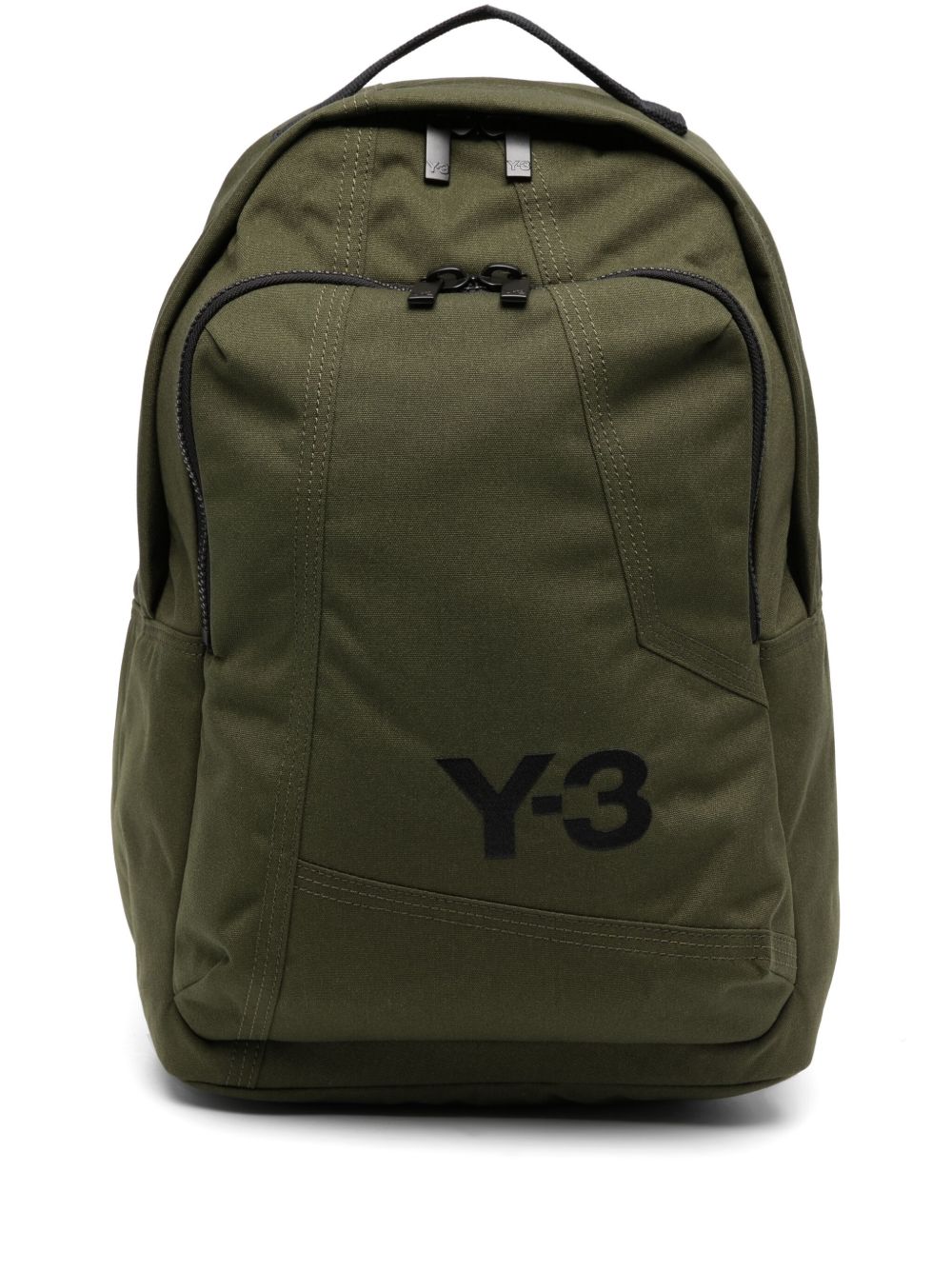 Y-3 logo印花双肩包 - 绿色