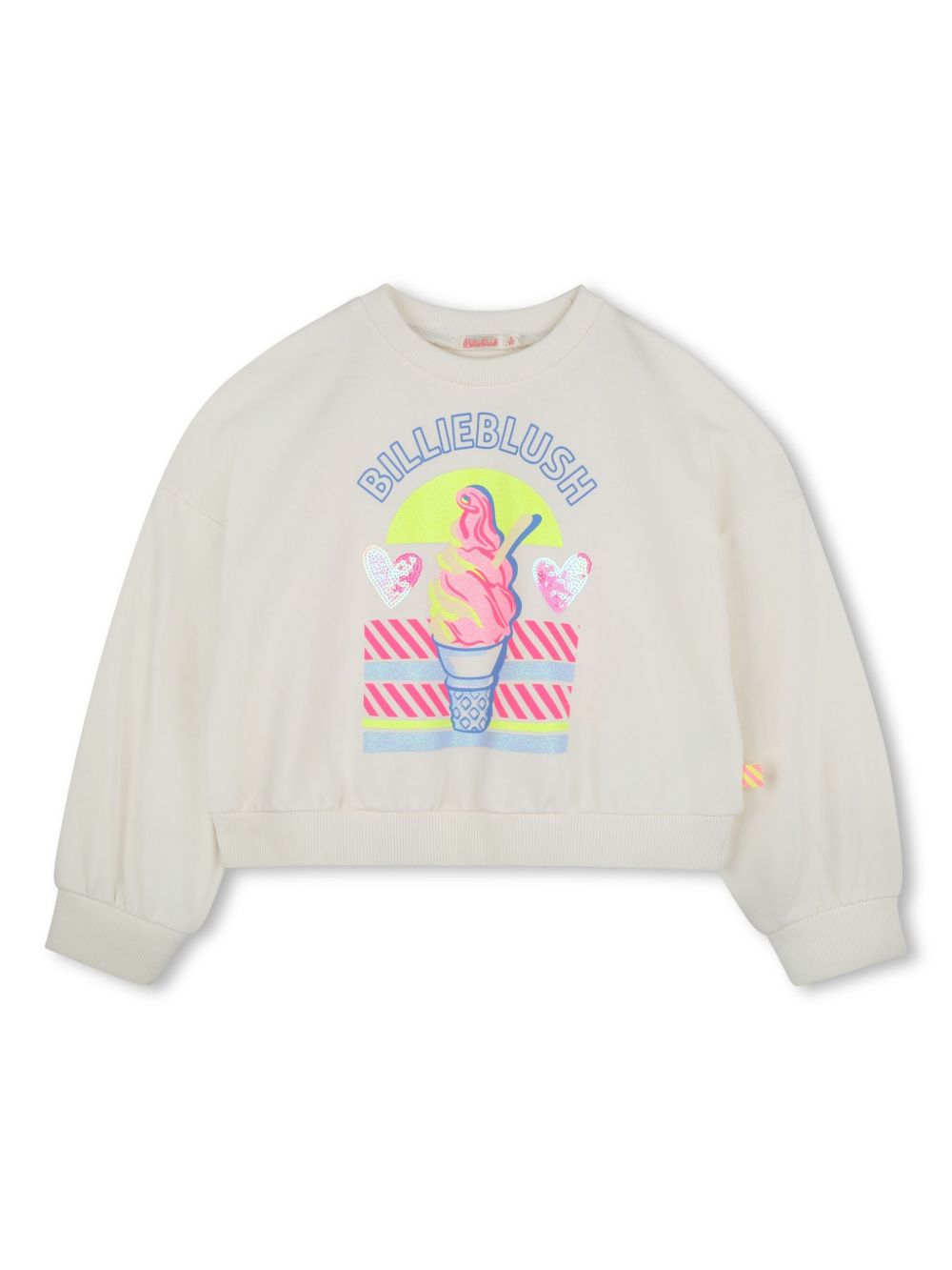 Billieblush graphic-print sweatshirt - 中性色