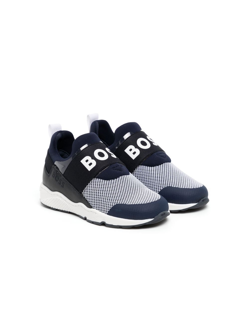 BOSS Kidswear logo印花饰带运动鞋 - 蓝色