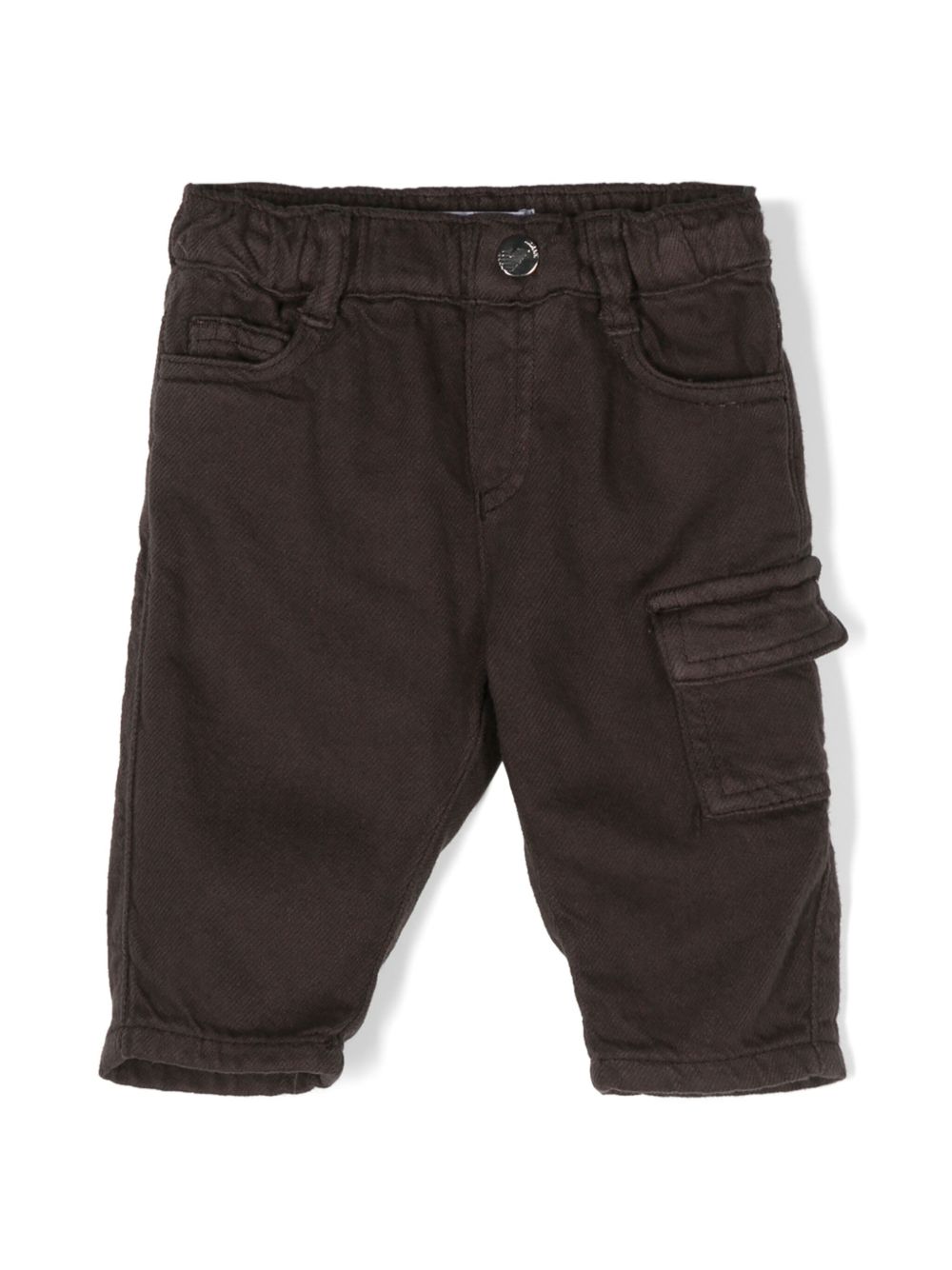 Emporio Armani Kids J40 牛仔工装裤 - 褐色