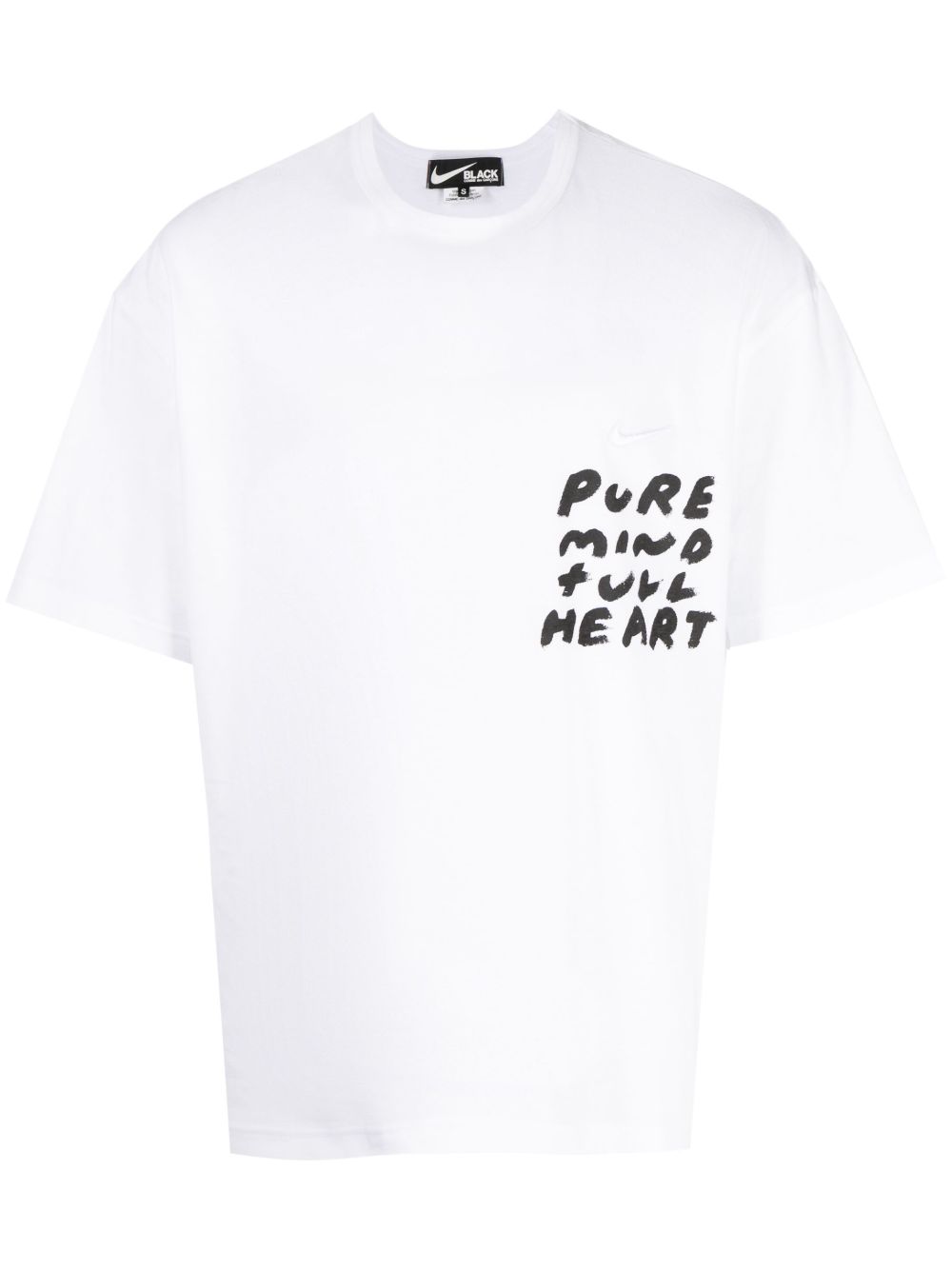 Black Comme Des Garçons 图案印花棉T恤 - 白色