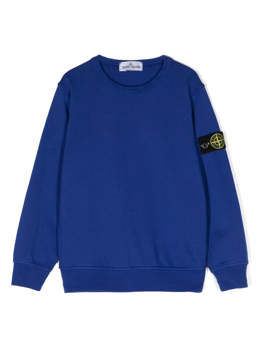 Stone Island Junior 罗盘徽章棉卫衣 - 蓝色