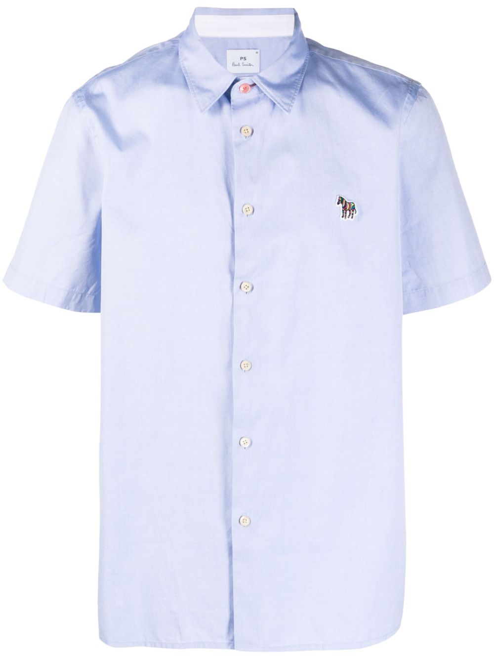 PS Paul Smith logo刺绣衬衫 - 蓝色
