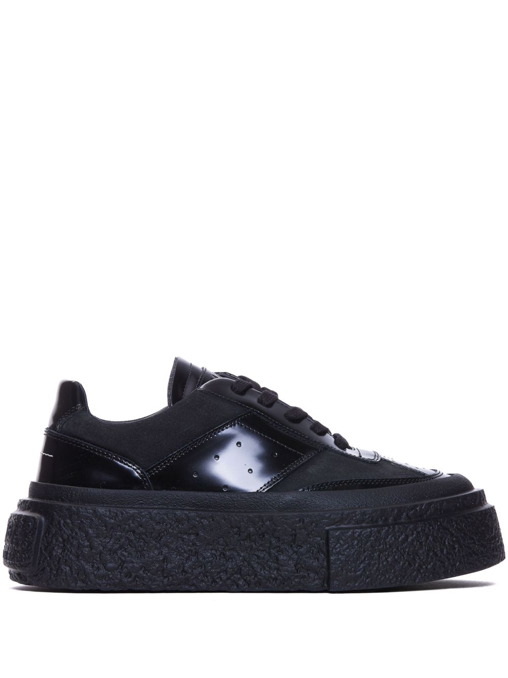 MM6 Maison Margiela 单缝线logo运动鞋 - 黑色