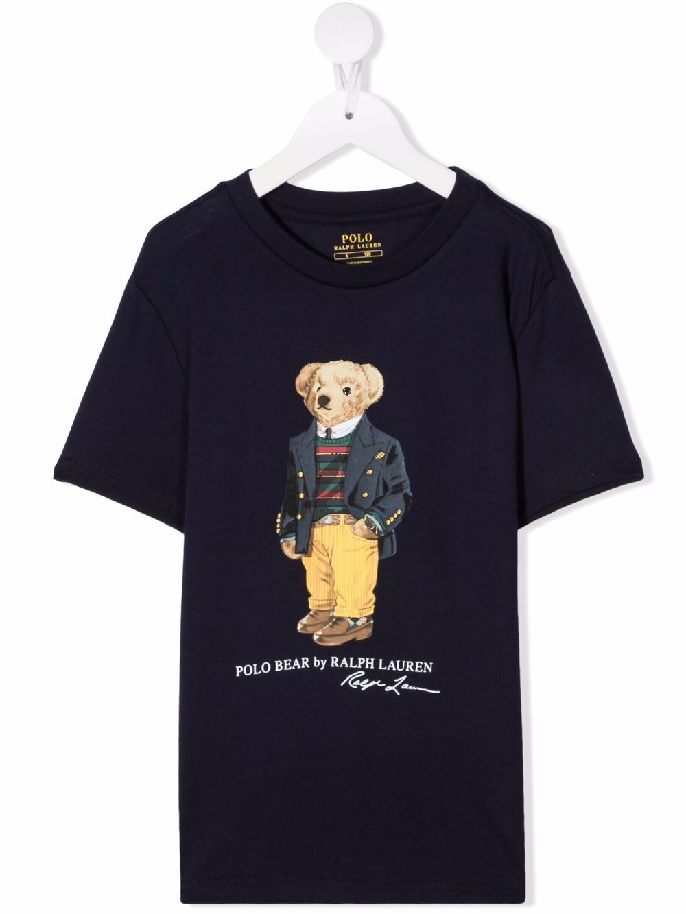POLO RALPH LAUREN KIDS Teddy Bear 印花T恤 - 蓝色