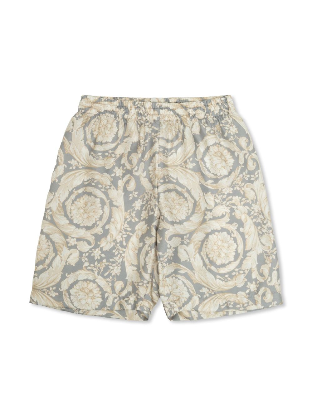 Versace Kids Barocco 短裤 - 灰色