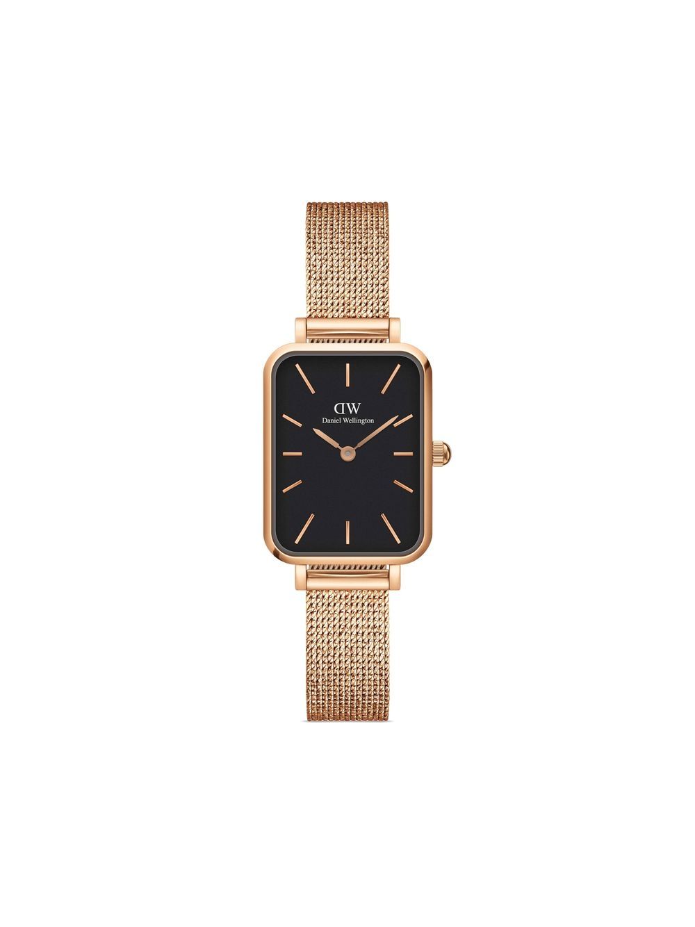 Daniel Wellington Quadro Pressed Melrose 20毫米腕表 - 黑色