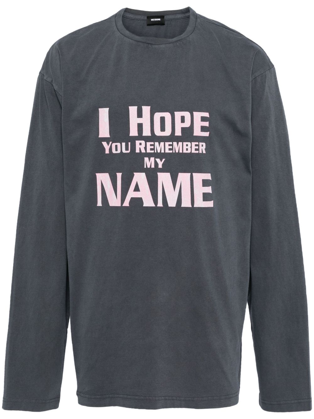 We11done Hi Monster Long Sleeve T恤 - 灰色