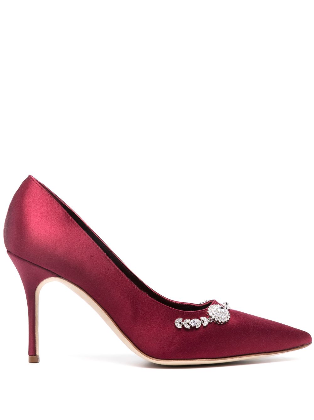 Manolo Blahnik Lamik 高跟鞋（9厘米） - 红色