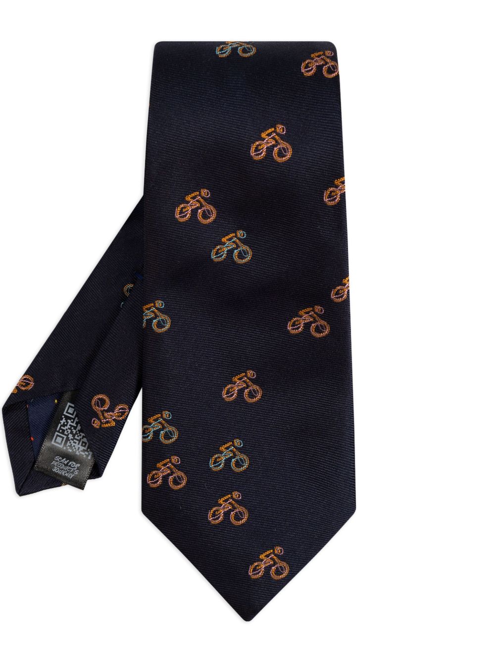 Paul Smith Cyclist Sketch 领带 - 蓝色