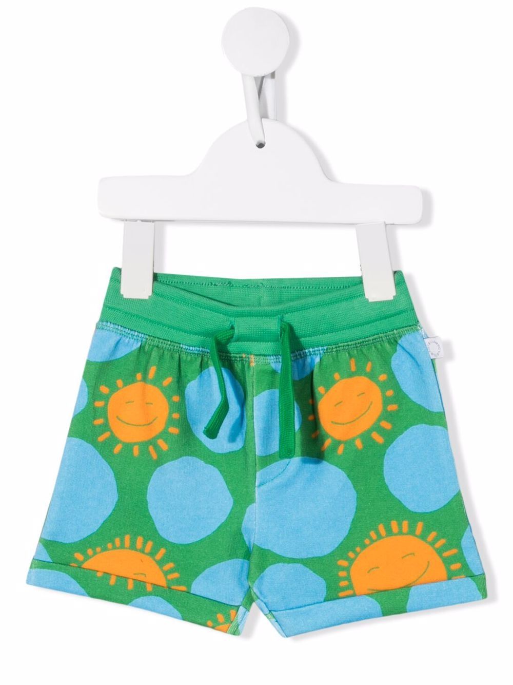 Stella McCartney Kids 斯特拉·麦卡特尼 图案印花松紧裤腰短裤 - 绿色