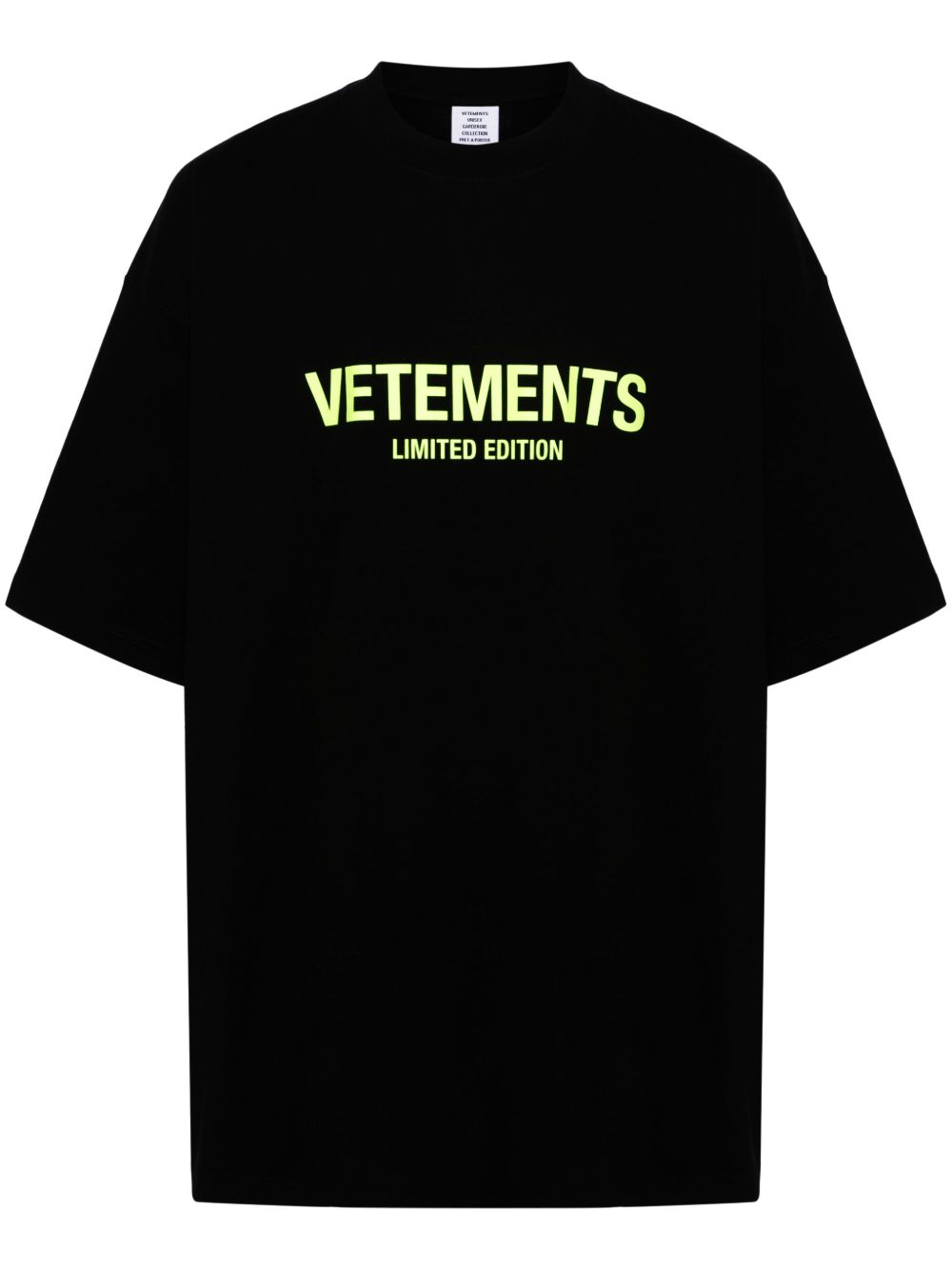 VETEMENTS logo印花棉T恤 - 黑色
