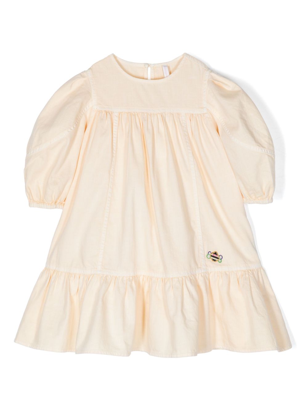 ZIMMERMANN Kids 蜜蜂刺绣棉连衣裙 - 黄色