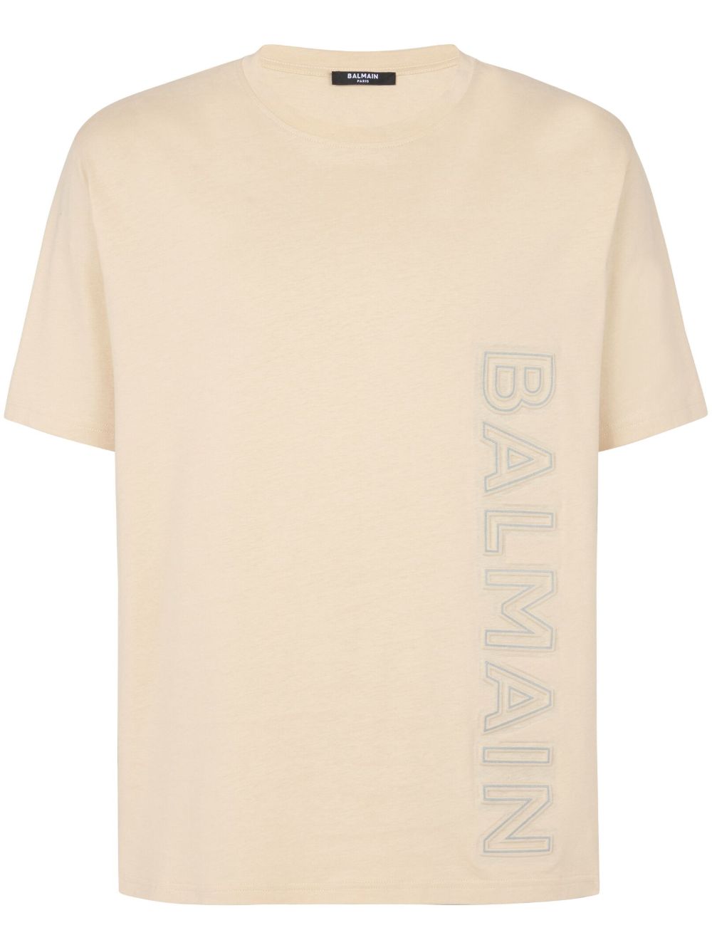 Balmain logo压纹棉T恤 - 中性色