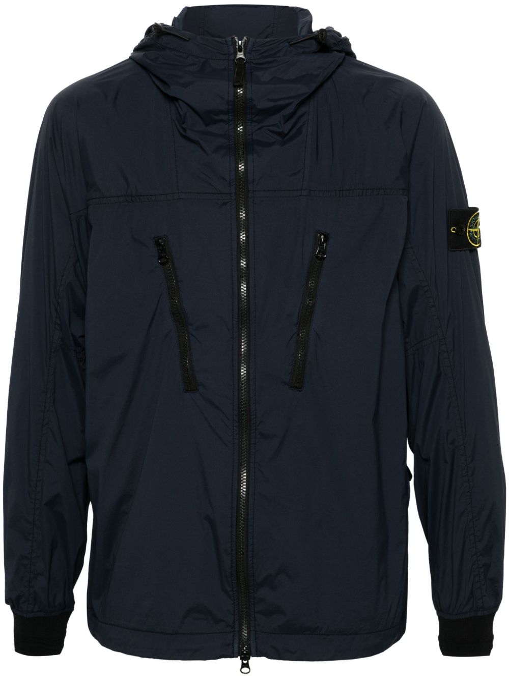 Stone Island 罗盘徽章连帽夹克 - 蓝色