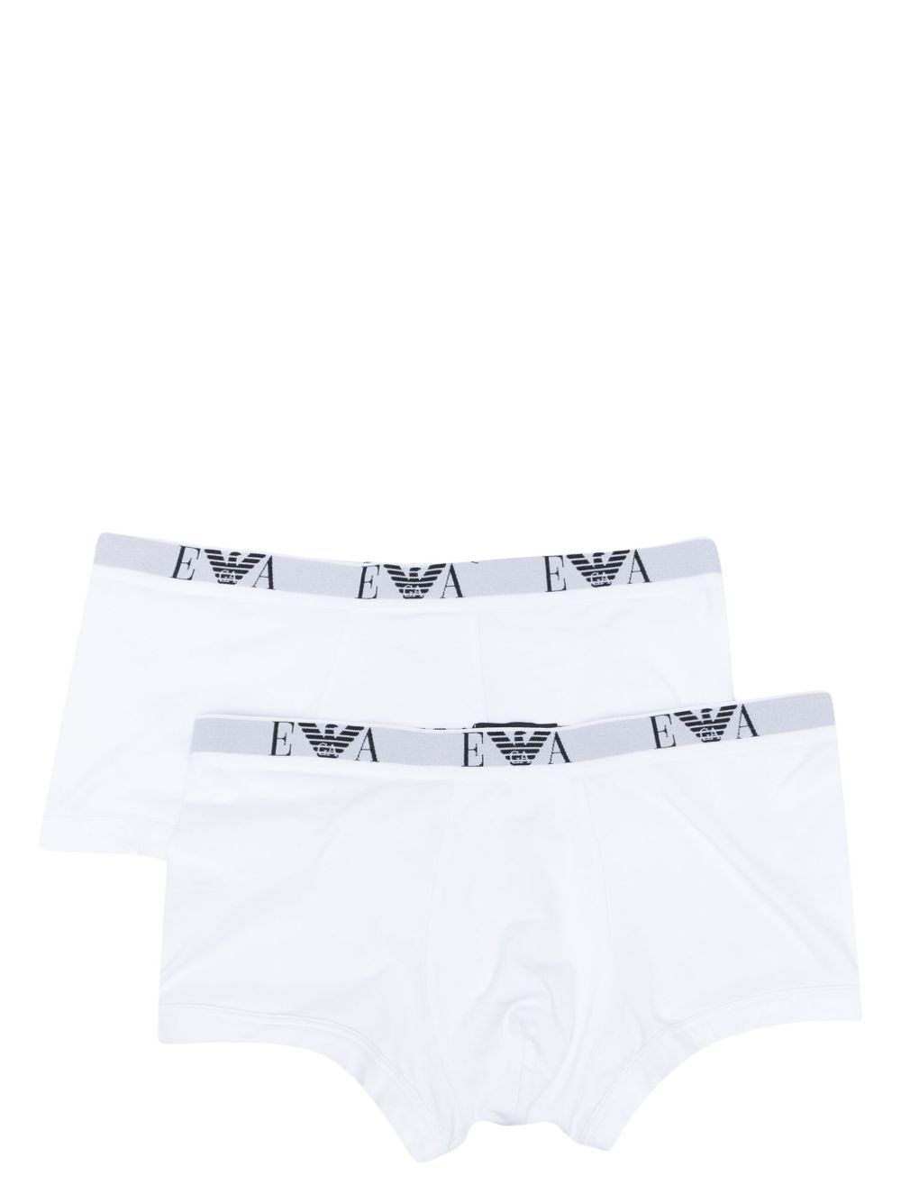 Emporio Armani logo裤腰四角裤 - 白色