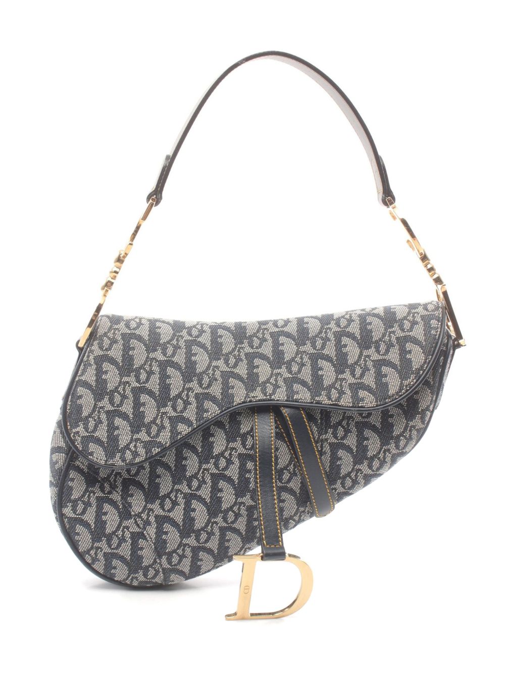 Christian Dior Pre-Owned Oblique Saddle 单肩包（2010年代典藏款） - 灰色