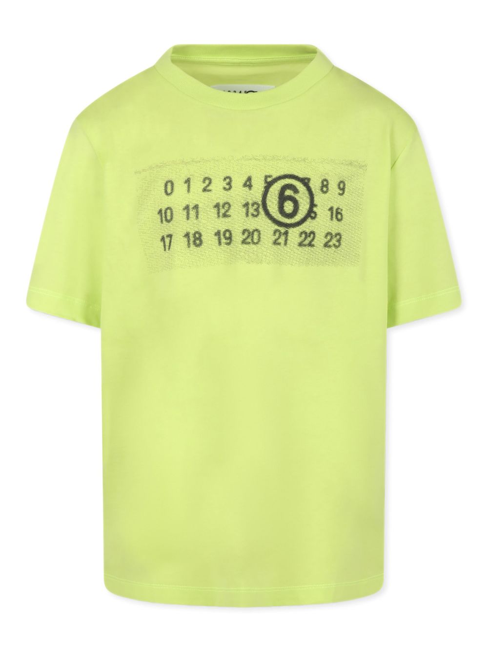 MM6 Maison Margiela Kids 数字印花T恤 - 黄色