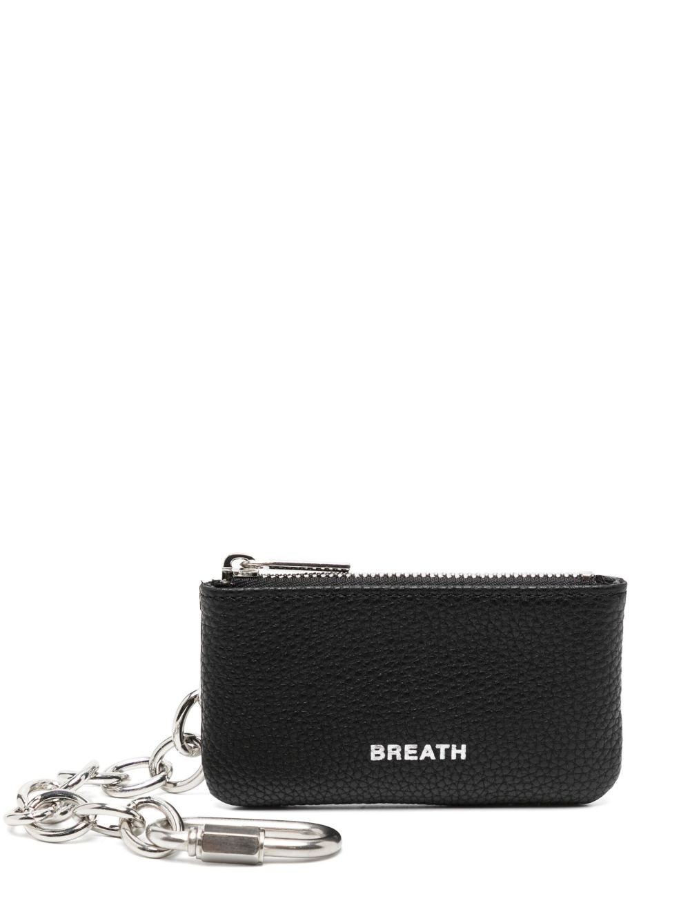 BREATH logo印花钥匙扣钱包 - 黑色