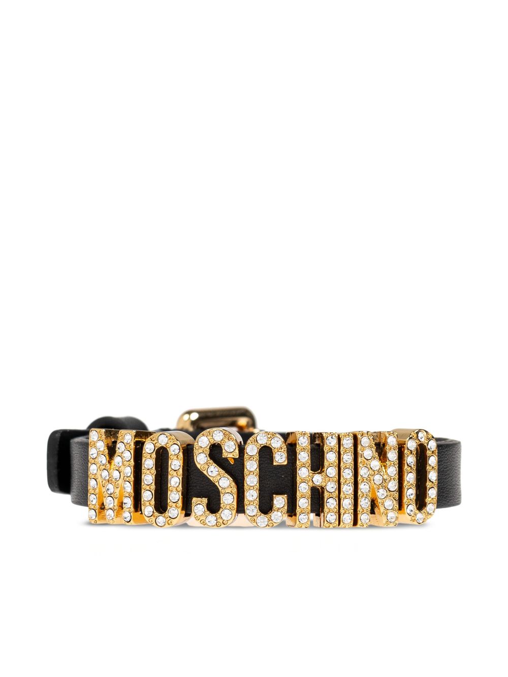 Moschino logo手链 - 金色
