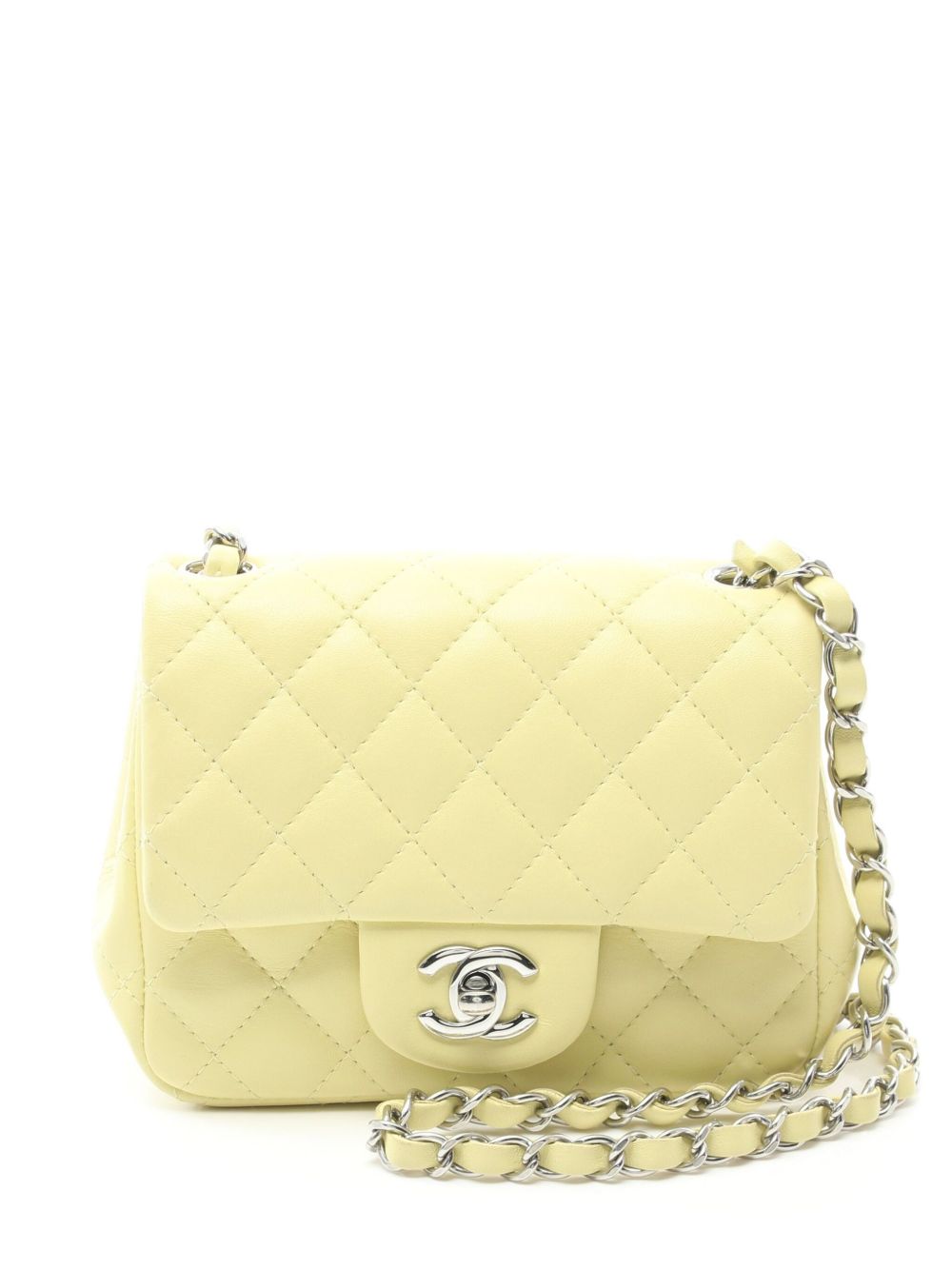 CHANEL Pre-Owned 马特拉塞凸纹效果单肩包（2021年代典藏款） - 黄色