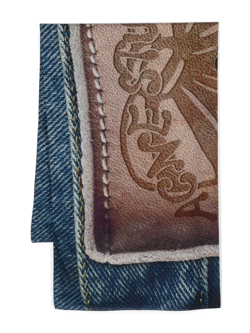 Acne Studios Denim Label 印花牛仔棉围巾 - 中性色