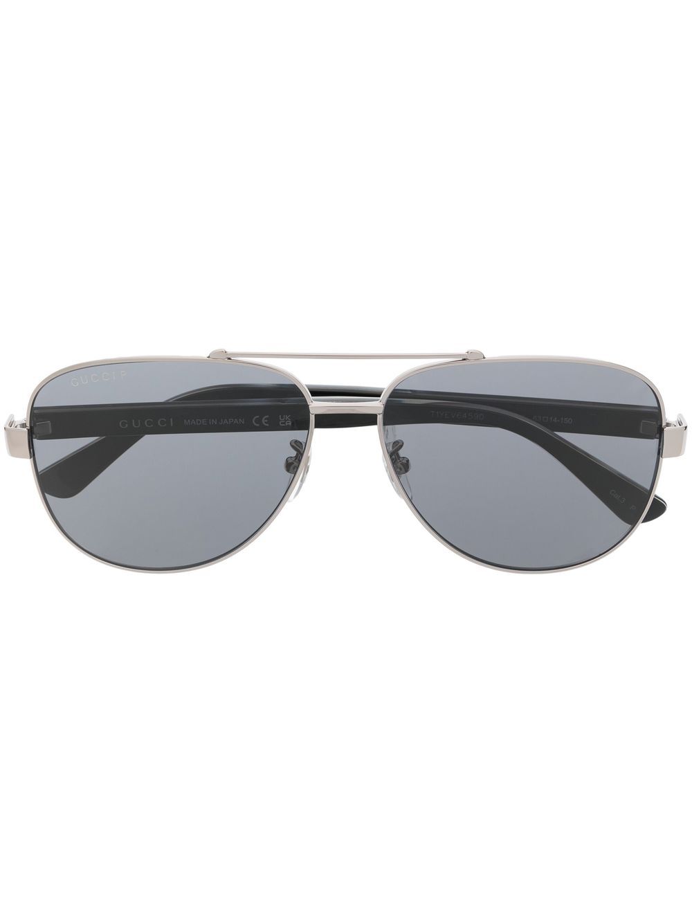 Gucci Eyewear 圆框太阳眼镜 - 银色
