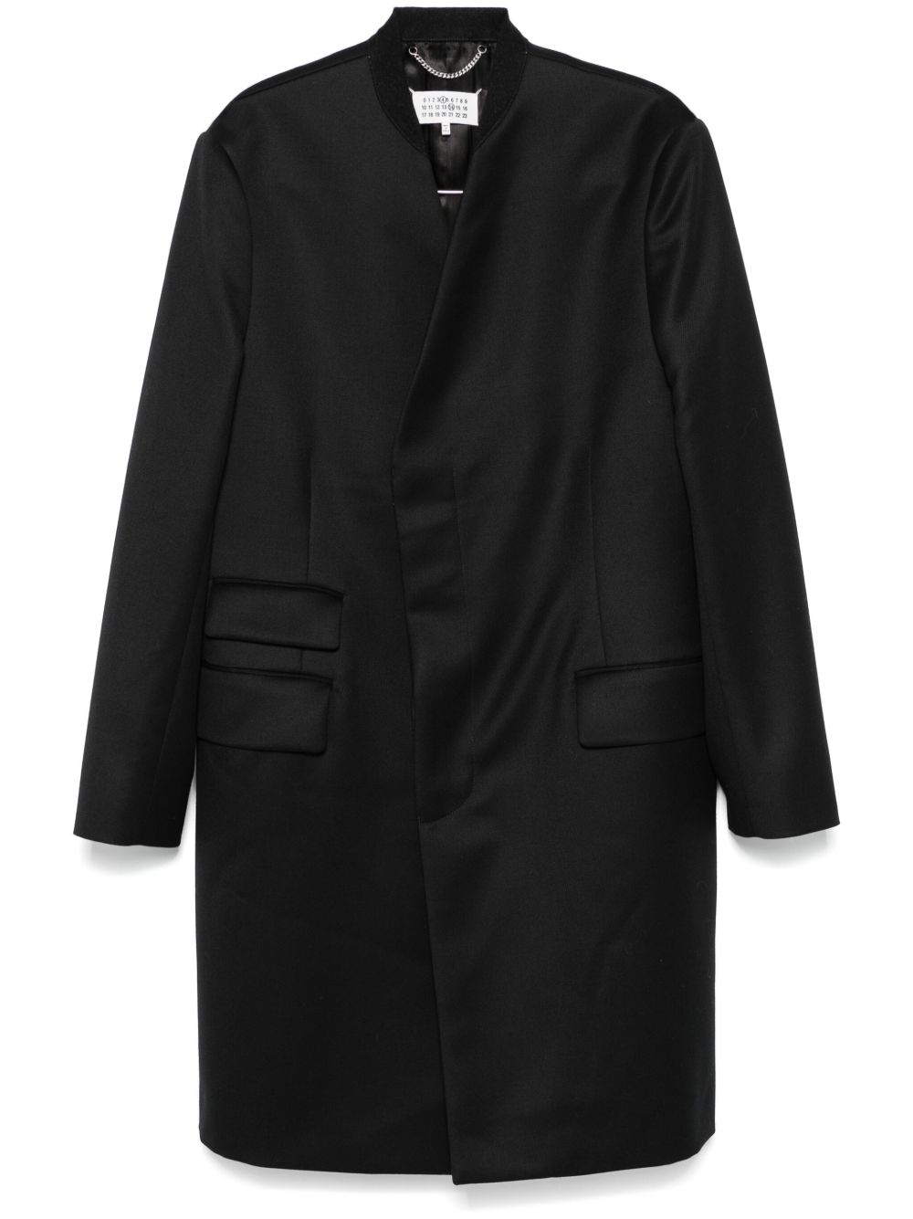 Maison Margiela 骑兵斜纹布羊毛外套 - 黑色
