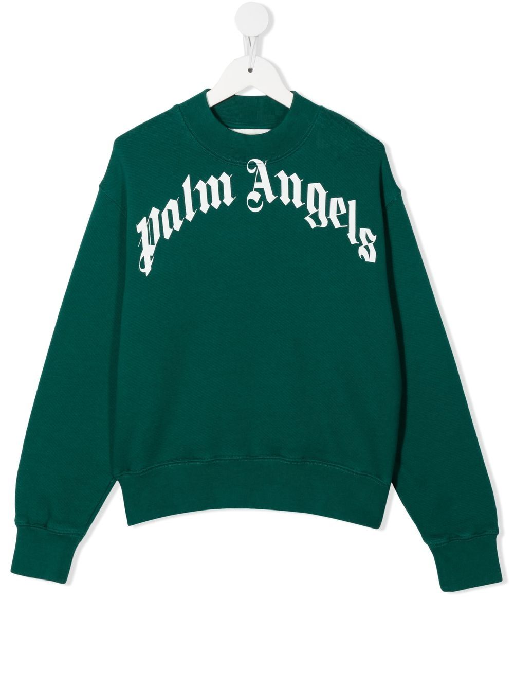 Palm Angels Kids 印花套头卫衣 - 绿色