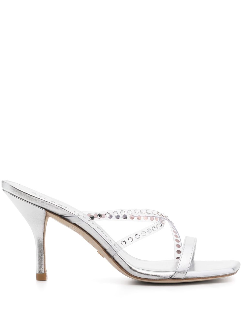 Stuart Weitzman Strapeze 晶饰镶嵌高跟凉鞋 - 银色