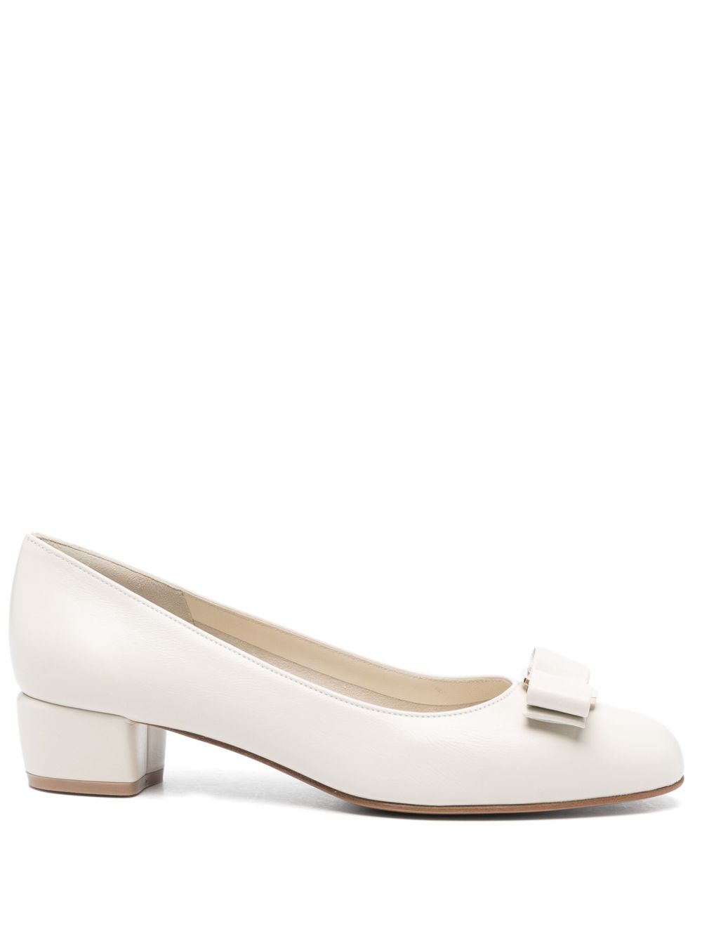 Ferragamo Viva-Bow 低跟鞋（3.5厘米） - 中性色